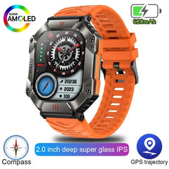 Outdoor Military Grade Smart Watch Men Compass Voice Call Sport Watches GPS Tracker Long Standby IP67 Waterproof Smartwatch Man