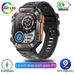 Outdoor Military Grade Smart Watch Men Compass Voice Call Sport Watches GPS Tracker Long Standby IP67 Waterproof Smartwatch Man
