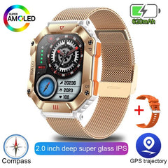 Outdoor Military Grade Smart Watch Men Compass Voice Call Sport Watches GPS Tracker Long Standby IP67 Waterproof Smartwatch Man