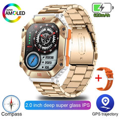 Outdoor Military Grade Smart Watch Men Compass Voice Call Sport Watches GPS Tracker Long Standby IP67 Waterproof Smartwatch Man