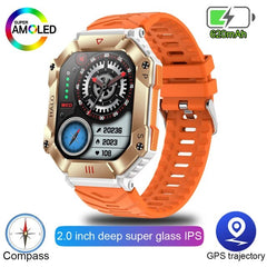 Outdoor Military Grade Smart Watch Men Compass Voice Call Sport Watches GPS Tracker Long Standby IP67 Waterproof Smartwatch Man