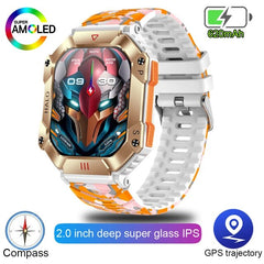 Outdoor Military Grade Smart Watch Men Compass Voice Call Sport Watches GPS Tracker Long Standby IP67 Waterproof Smartwatch Man