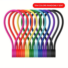 Reusable Twist Ties with Strong Magnet for Bundling and Organizing Cables,Headphone Cables,USB Charging Cords