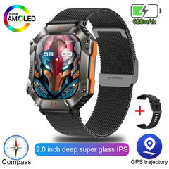 Outdoor Military Grade Smart Watch Men Compass Voice Call Sport Watches GPS Tracker Long Standby IP67 Waterproof Smartwatch Man