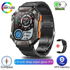 Outdoor Military Grade Smart Watch Men Compass Voice Call Sport Watches GPS Tracker Long Standby IP67 Waterproof Smartwatch Man