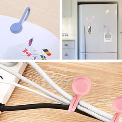 Reusable Twist Ties with Strong Magnet for Bundling and Organizing Cables,Headphone Cables,USB Charging Cords