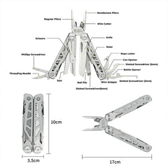 Rhino Rescue Sog Multitool Folding Pocket Pliers, Portable Tactical Multi Tool Pliers,Back Clip,for Outdoor,Camping Tool