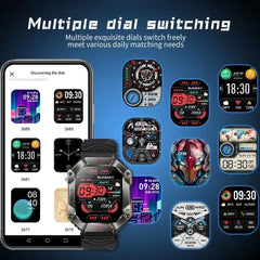 Outdoor Military Grade Smart Watch Men Compass Voice Call Sport Watches GPS Tracker Long Standby IP67 Waterproof Smartwatch Man