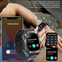 Outdoor Military Grade Smart Watch Men Compass Voice Call Sport Watches GPS Tracker Long Standby IP67 Waterproof Smartwatch Man