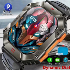 Outdoor Military Grade Smart Watch Men Compass Voice Call Sport Watches GPS Tracker Long Standby IP67 Waterproof Smartwatch Man